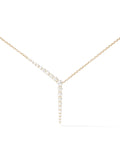 Aria Y Necklace in 18k Yellow Gold with White Diamonds — Melissa Kaye