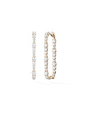 Ashley Hoop Small in 18k Pink Gold with White Diamonds — Melissa Kaye