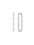  Ashley Hoop Small in 18k White Gold with White Diamonds — Melissa Kaye