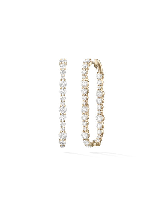 Ashley Hoop Small in 18k Yellow Gold with White Diamonds — Melissa Kaye