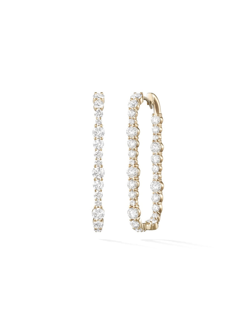Ashley Hoop Small in 18k Yellow Gold with White Diamonds — Melissa Kaye