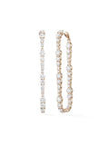 Ashley Hoop in 18k Pink Gold with White Diamonds — Melissa Kaye
