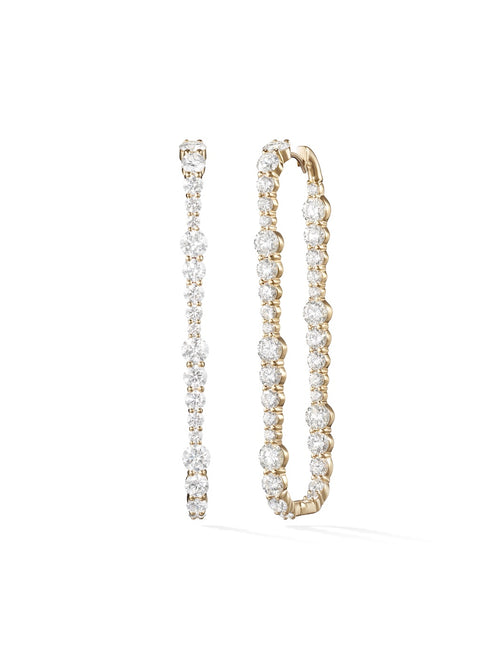 Ashley Hoop in 18k Yellow Gold with White Diamonds — Melissa Kaye