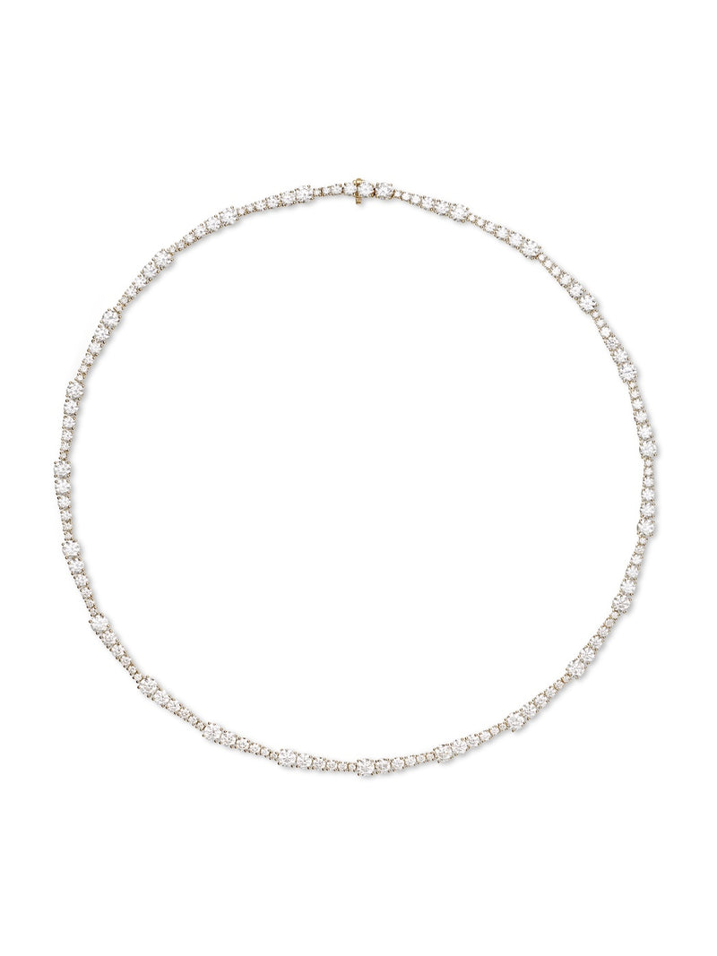 Ashley Necklace in 18k Yellow Gold with White Diamonds — Melissa Kaye