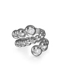 Audrey Coil Ring in 18k Blackened Gold with Partial Diamond Setting — Melissa Kaye