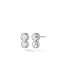 Audrey Double Stud Large in 18k White Gold with White Diamonds — Melissa Kaye