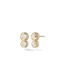 Audrey Double Stud Large in 18k Yellow Gold with White Diamonds — Melissa Kaye