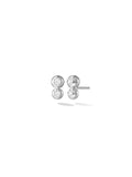 Audrey Double Stud Small in 18k White Gold with White Diamonds — Melissa Kaye
