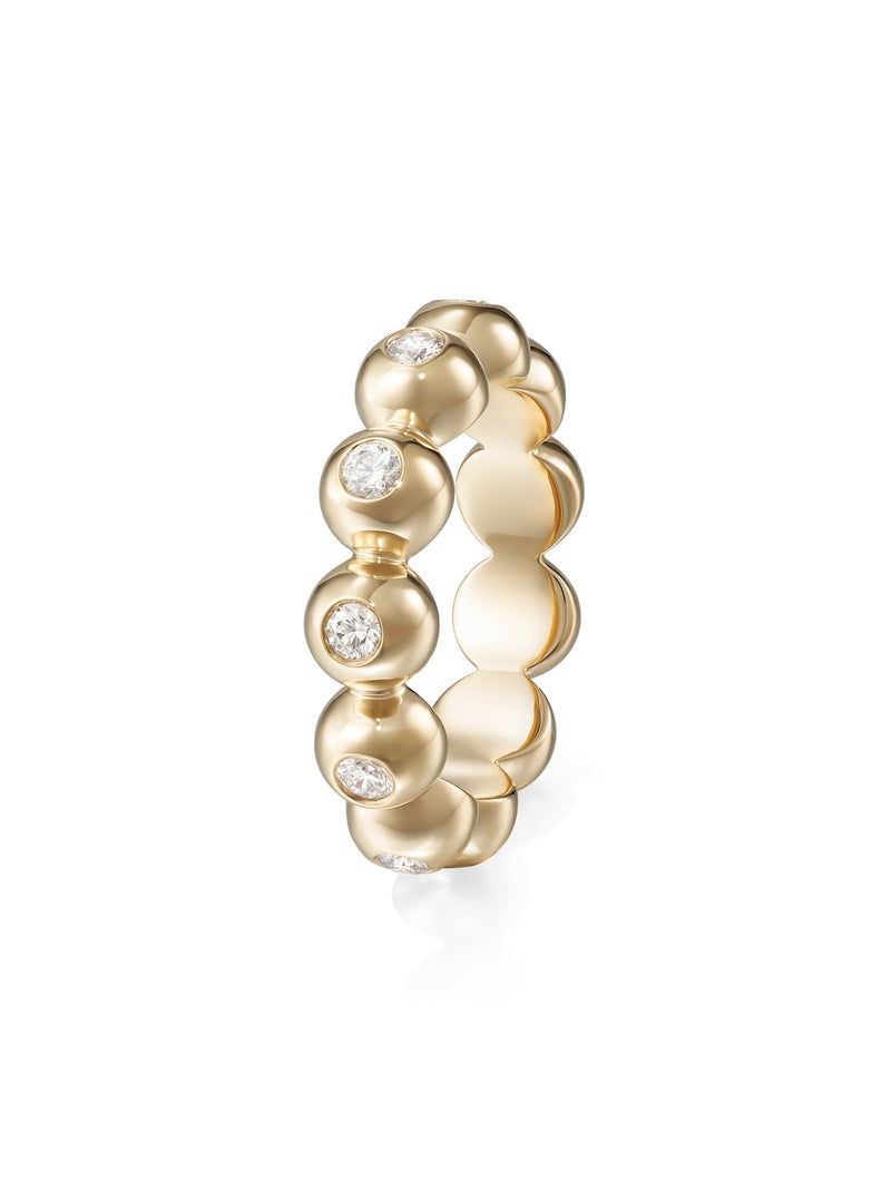 Audrey Eternity Band Medium in 18k Yellow Gold with White Diamonds — Melissa Kaye