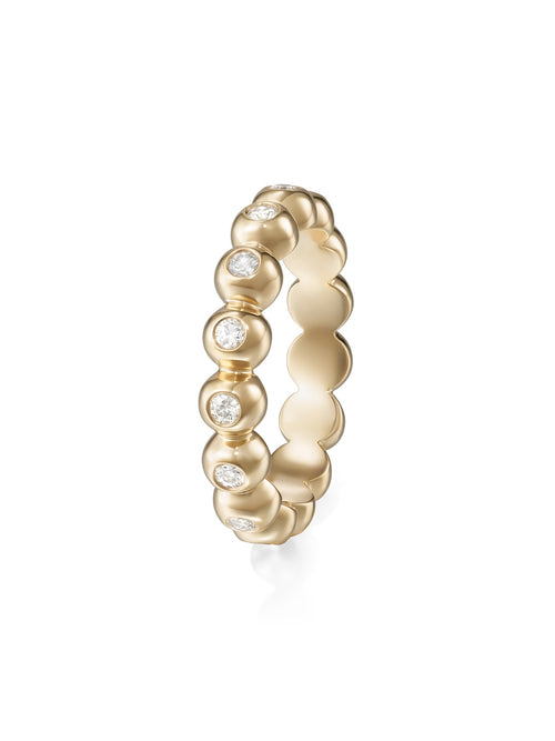 Audrey Eternity Band Small in 18k Yellow Gold with White Diamonds — Melissa Kaye