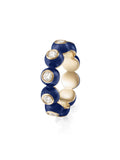 Audrey Eternity Band in Navy Enamel and 18k Yellow Gold with White Diamonds — Melissa Kaye