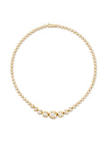 Audrey Graduated Necklace in 18k Yellow Gold with White Diamonds — Melissa Kaye