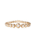 Audrey Graduated Tennis Bracelet in 18k Pink Gold with White Diamonds — Melissa Kaye