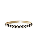 Audrey Hinged Bracelet in 18k Yellow Gold with Black Enamel and White Diamonds — Melissa Kaye