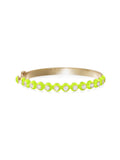 Audrey Hinged Bracelet in 18k Yellow Gold with Neon Yellow Enamel and White Diamonds — Melissa Kaye