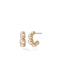 Audrey Huggie Hoop in 18k Pink Gold with White Diamonds — Melissa Kaye