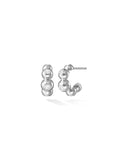 Audrey Huggie Hoop in 18k White Gold with White Diamonds — Melissa Kaye