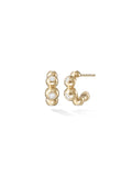 Audrey Huggie Hoop in 18k Yellow Gold with White Diamonds — Melissa Kaye