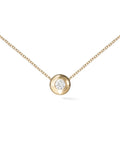 Audrey Pendant Large in 18k Yellow Gold with White Diamonds — Melissa Kaye