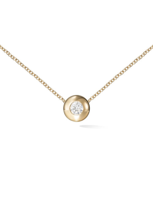 Audrey Pendant Large in 18k Yellow Gold with White Diamonds — Melissa Kaye