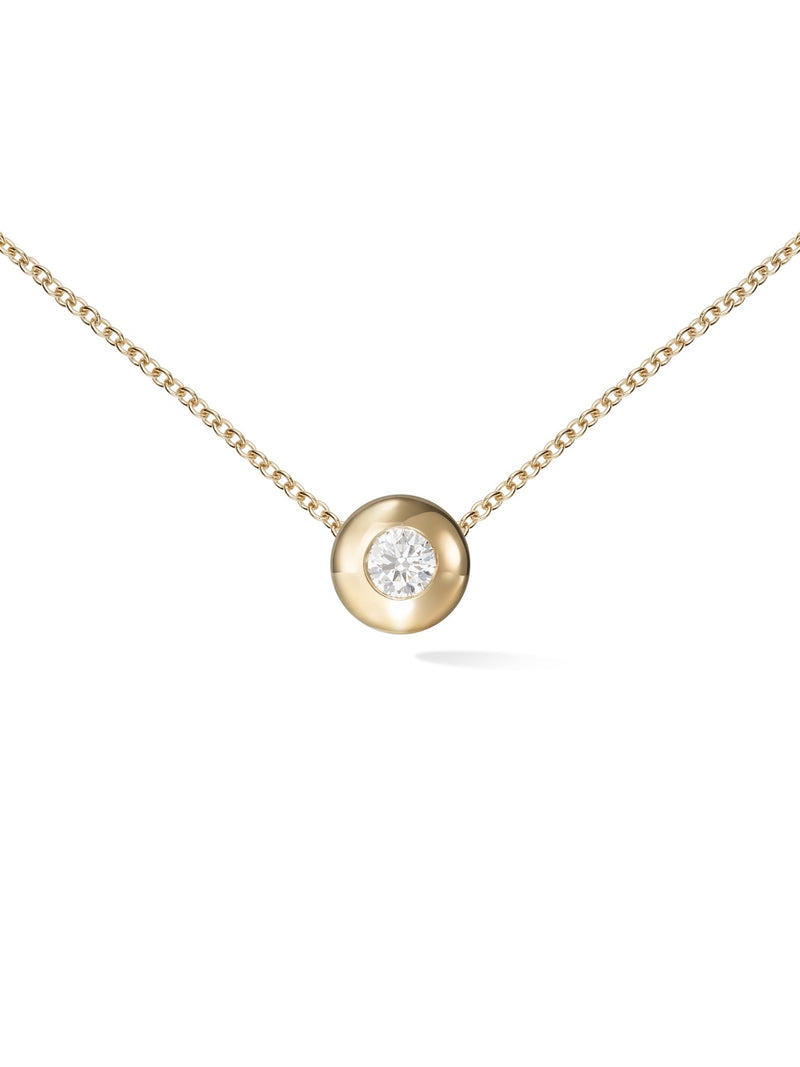 Audrey Pendant Large in 18k Yellow Gold with White Diamonds — Melissa Kaye