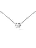 Audrey Pendant Small in 18k White Gold with White Diamonds — Melissa Kaye