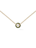Audrey Pendant Small in 18k Yellow Gold with Army Green Enamel and White Diamonds — Melissa Kaye