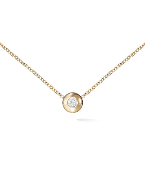 Audrey Pendant Small in 18k Yellow Gold with White Diamonds — Melissa Kaye