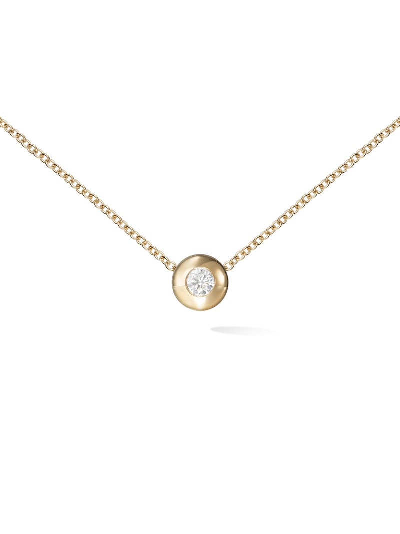 Audrey Pendant Small in 18k Yellow Gold with White Diamonds — Melissa Kaye