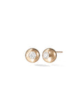 Audrey Stud Large in 18k Pink Gold with White Diamonds — Melissa Kaye