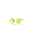 Audrey Stud Large in Neon Yellow Enamel and 18k Yellow Gold with White Diamonds — Melissa Kaye