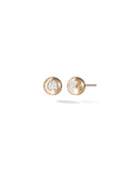Audrey Stud Medium in 18k Pink Gold with White Diamonds — Melissa Kaye