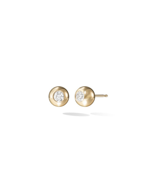 Audrey Stud Medium in 18k Yellow Gold with White Diamonds — Melissa Kaye