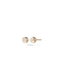 Audrey Stud Small in 18k Pink Gold with White Diamonds — Melissa Kaye