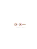 Audrey Stud Small in Pastel Pink Enamel and 18k Pink Gold with White Diamonds — Melissa Kaye