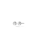 Audrey Stud Small in 18k White Gold with White Diamonds — Melissa Kaye