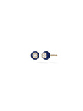 Audrey Stud Small in Navy Enamel and 18k Yellow Gold with White Diamonds — Melissa Kaye