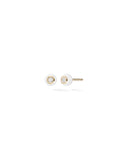 Audrey Stud Small in White Enamel and 18k Yellow Gold with White Diamonds — Melissa Kaye