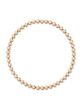 Audrey Tennis Necklace Large in 18k Pink Gold with White Diamonds — Melissa Kaye