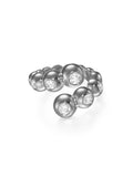 Audrey Wrap Ring Large in 18k Blackened Gold with White Diamonds — Melissa Kaye