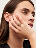 AUDREY WRAP RING (Large to Large - Partial Diamond)