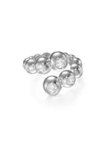 Audrey Wrap Ring Large in 18k White Gold with White Diamonds — Melissa Kaye