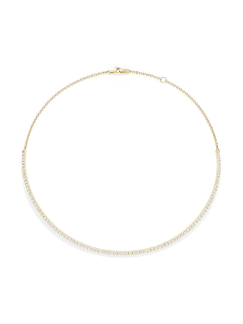Clara Collar Small in 18k Yellow Gold with White Diamonds — Melissa Kaye