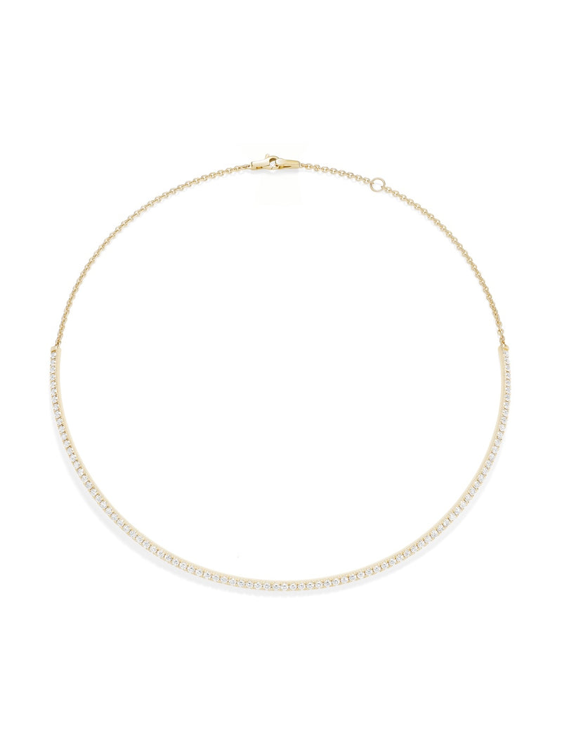 Clara Collar Small in 18k Yellow Gold with White Diamonds — Melissa Kaye