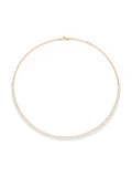 Clara Collar in 18k Pink Gold with White Diamonds — Melissa Kaye