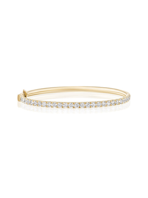 Clara Cuff Medium in 18k Yellow Gold with White Diamonds — Melissa Kaye