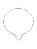 Clara Curved Collar in 18k Blackened Gold with White Diamonds — Melissa Kaye