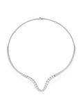 Clara Curved Collar in 18k Blackened Gold with White Diamonds — Melissa Kaye