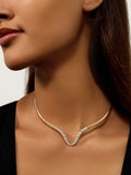 CLARA CURVED COLLAR (Partial Diamond)