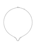 Clara Curved Pendant in 18k Blackened Gold with White Diamonds — Melissa Kaye